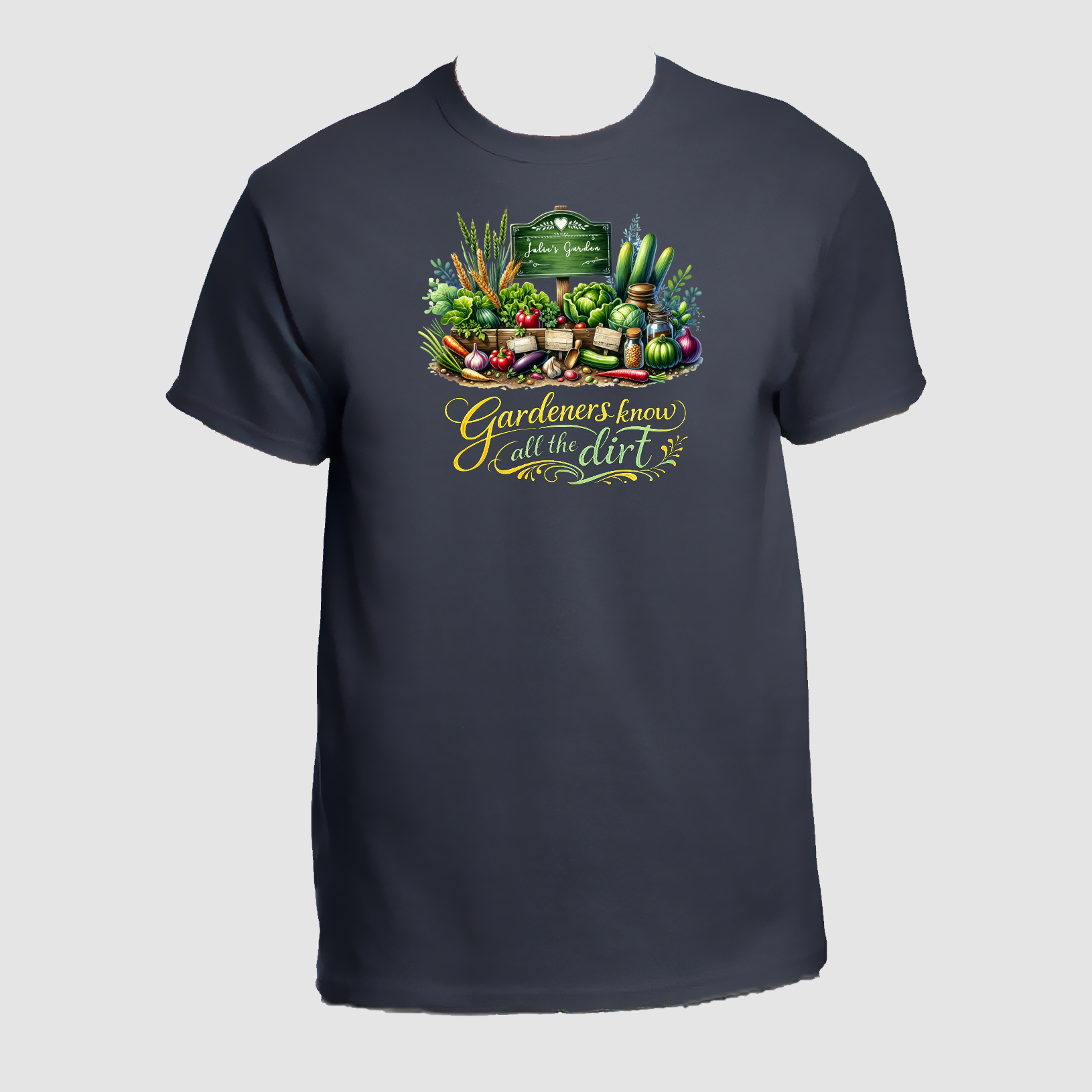 Personalized Gardeners Know All the Dirt T-Shirt – Custom Gardener Gift