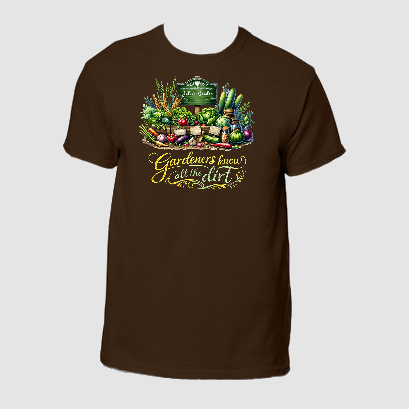 Personalized Gardeners Know All the Dirt T-Shirt – Custom Gardener Gift