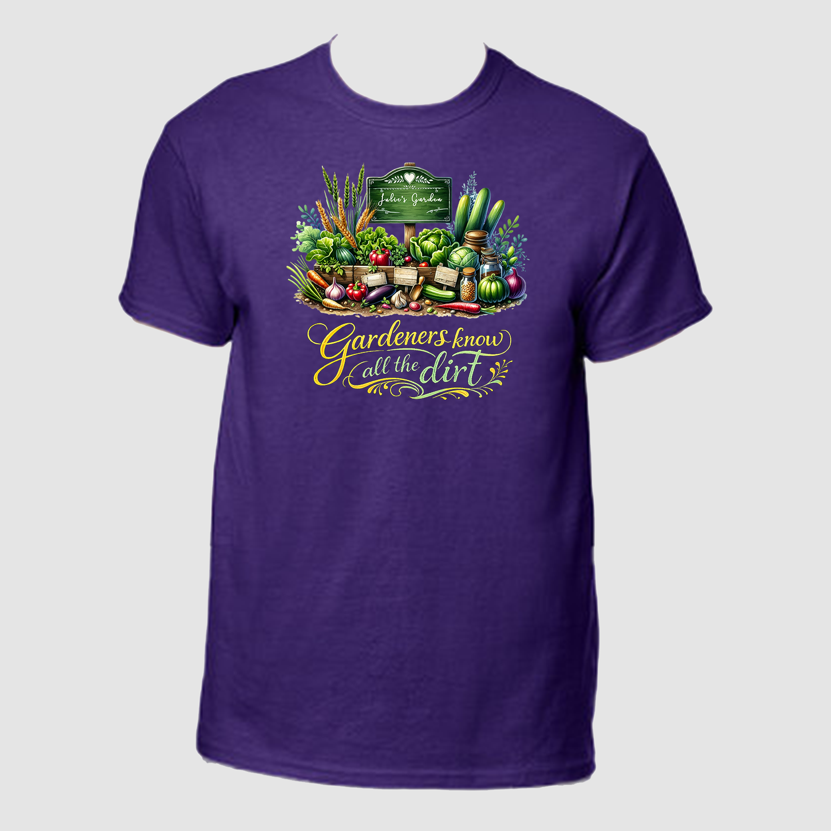 Personalized Gardeners Know All the Dirt T-Shirt – Custom Gardener Gift